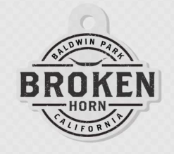 Broken Horn Circle Logo Keychain