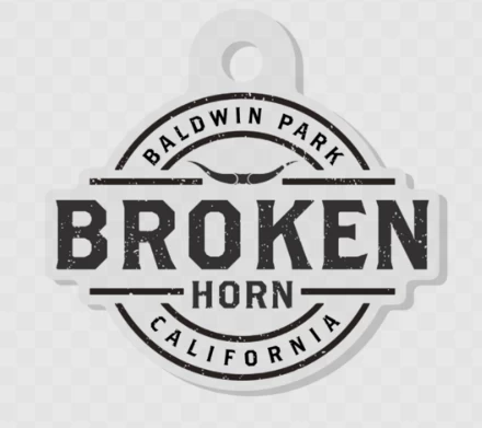 Broken Horn Circle Logo Keychain