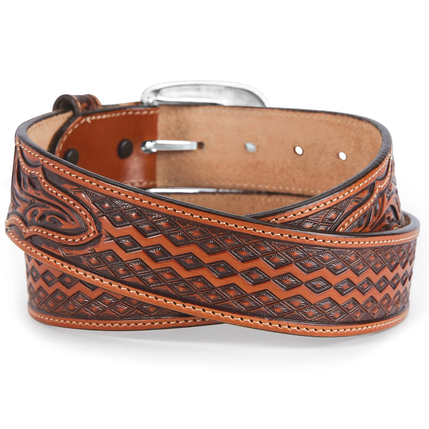 Justin Diamond Road Belt - Tan 1-1/2 - Image 2