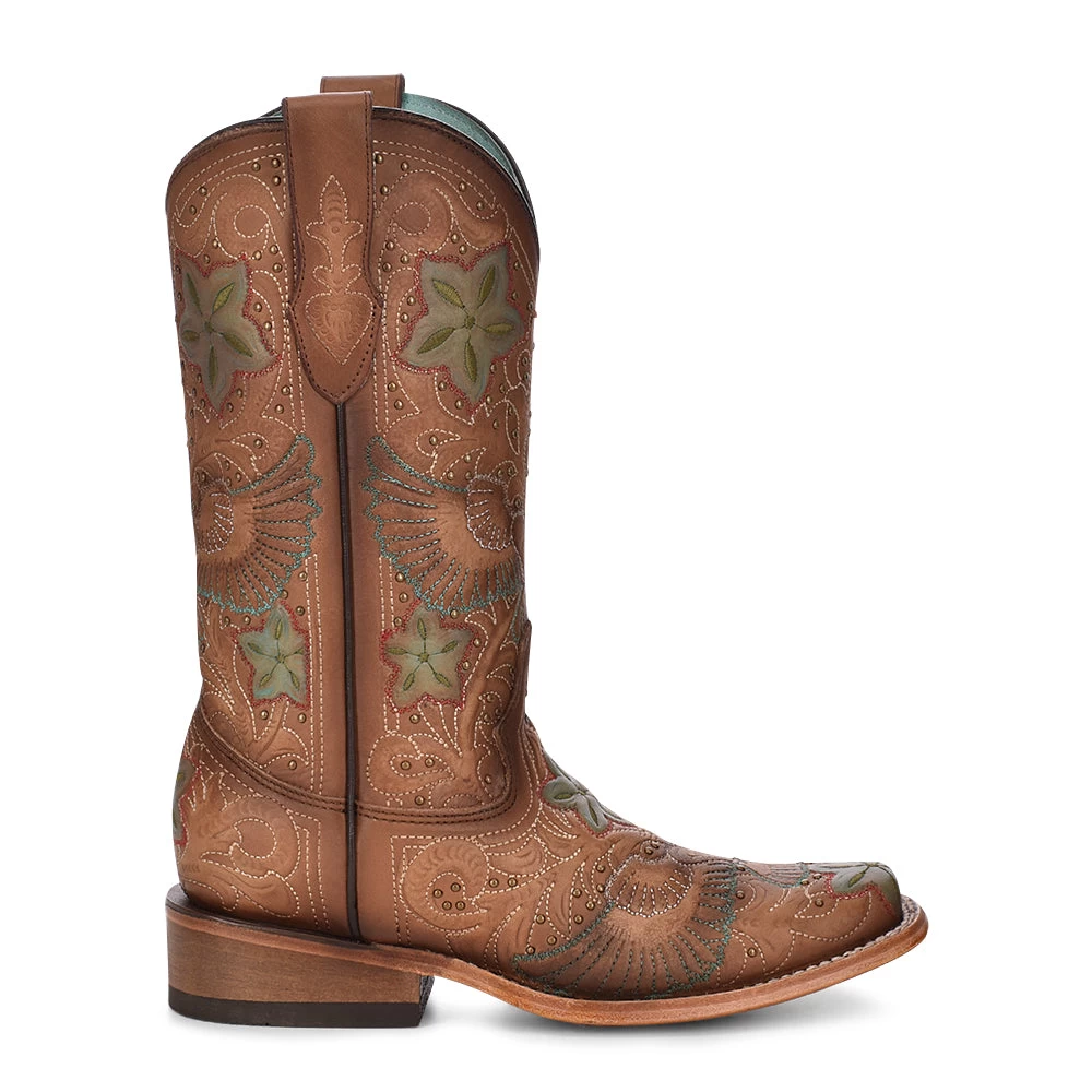 Corral Orix Full Embroidery & Hand Tooled Painted With Studs - Image 2