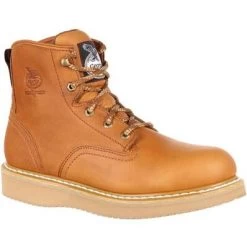 Georgia Boot Wedge Work Boot - Barracuda Gold