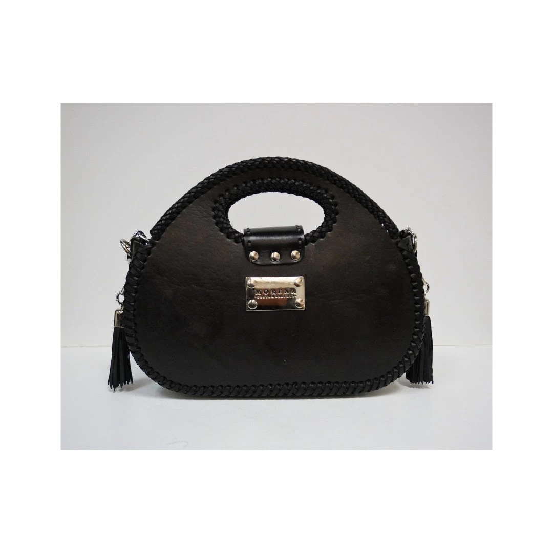 Cowhide Leather Purse - Brown/White - Image 3