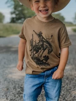 Buck 'Em Blue - Kids Western Graphic Tee