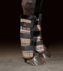 Protective Fly Boots With Fleece Trim - Deluxe Black