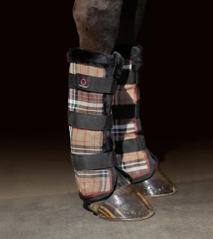 Protective Fly Boots With Fleece Trim - Deluxe Black