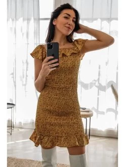 Cassia Ruffle Mini Dress