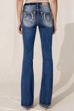 Miss Me Mid Rise Boot Cut Jean - Wild Horseshoe