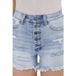 High Rise Shorts Light Denim