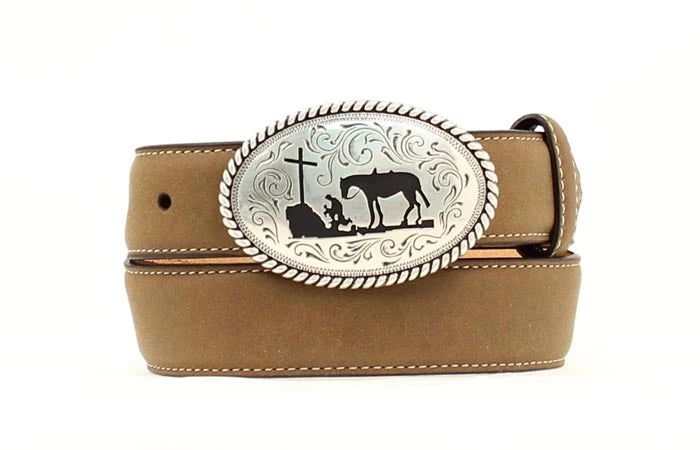 Nocona Boys Classic Western Belt Cowboy Prayer Buckle