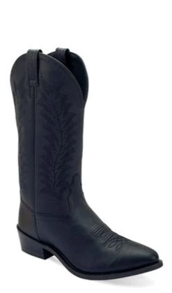 Old West Mens Western Black Round Toe Boot