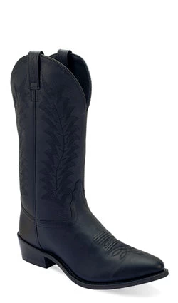 Old West Mens Western Black Round Toe Boot