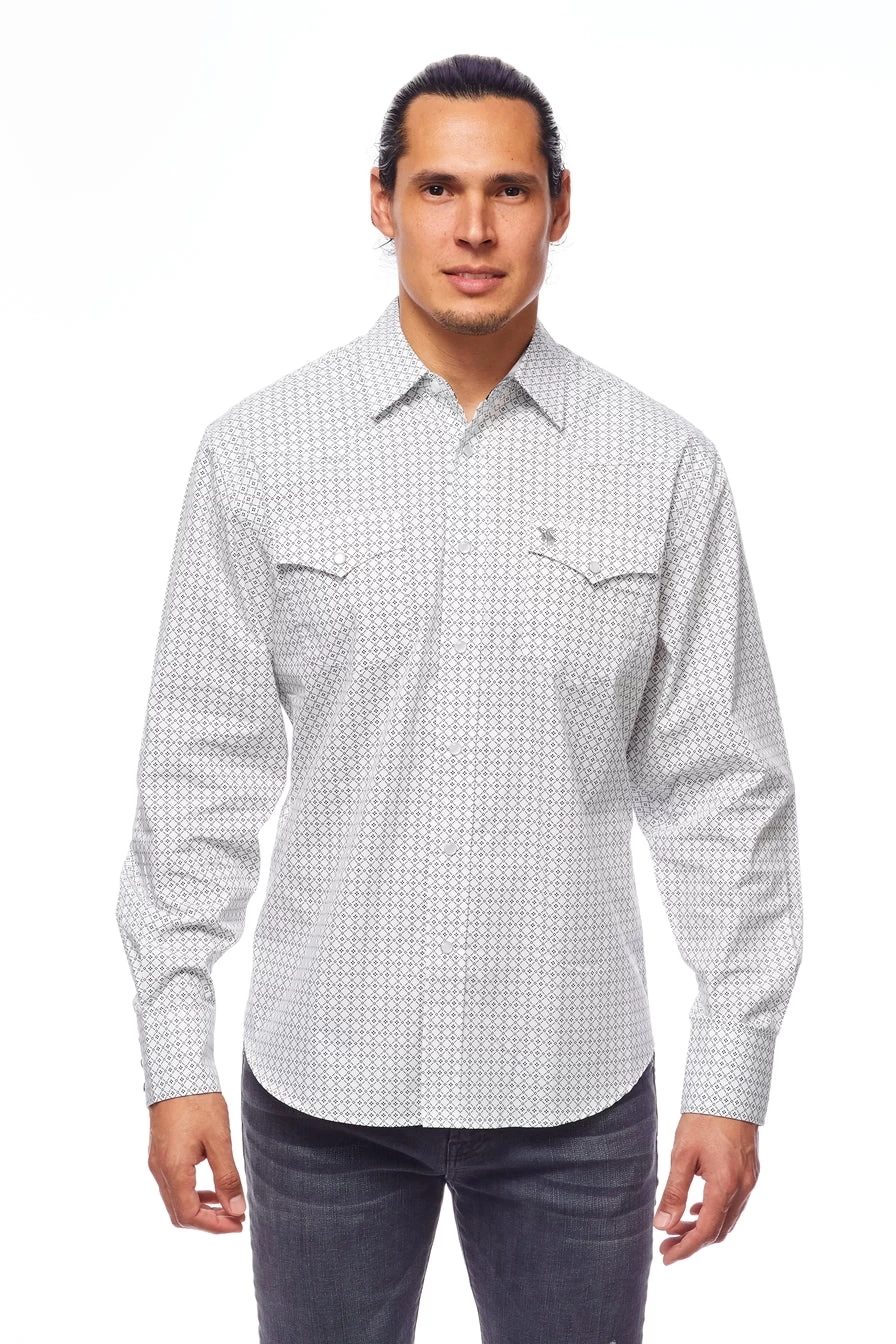 Rodeo Clothing Long Sleeve All Over Print - White/Grey - Image 4