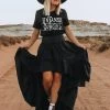 UNTAMED COWGIRL TEE - BLACK