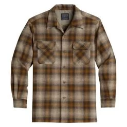 Pendleton Board Shirt Tall Brown/Tan Ombre