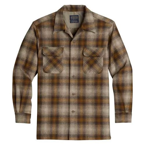 Pendleton Board Shirt Tall Brown/Tan Ombre