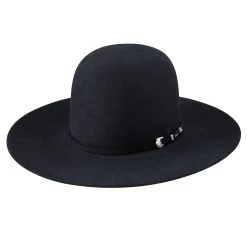 Resistol Midnight Open Crown 6x Felt Hat -Black
