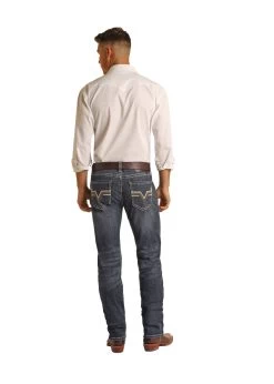 Rock & Roll Ref Rope Ivory Leather Embroidery