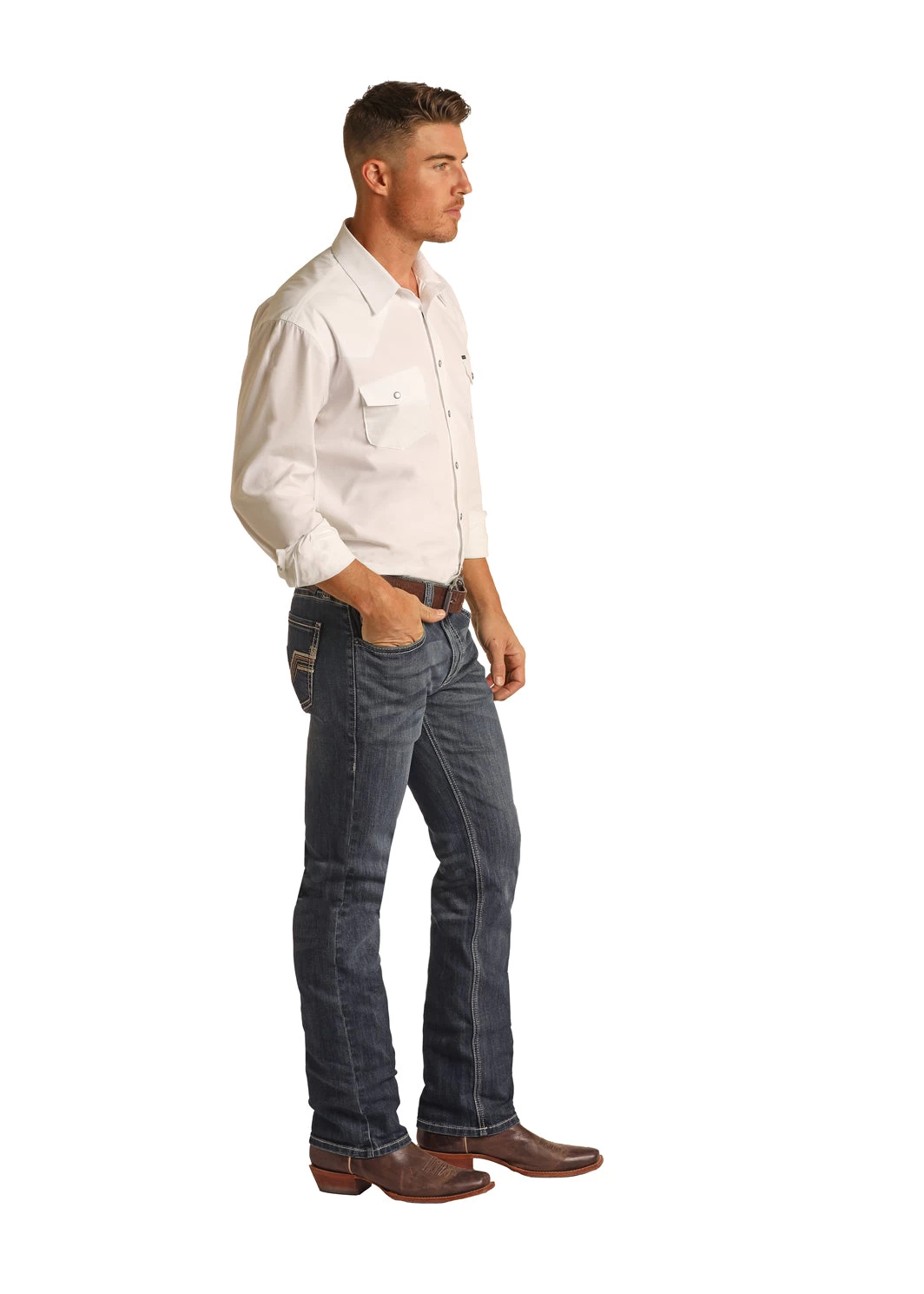 Rock & Roll Ref Rope Ivory Leather Embroidery - Image 3