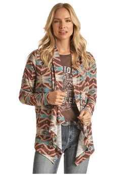 Rock & Roll Printed Cardigan - Neutral