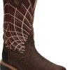 Justin Derrickman12" Waterproof Brown Ostrich Print Work Boot