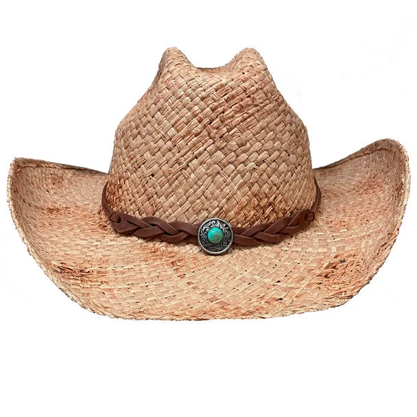Stetson Flatrock Natural/Burned Straw HAt - Image 2