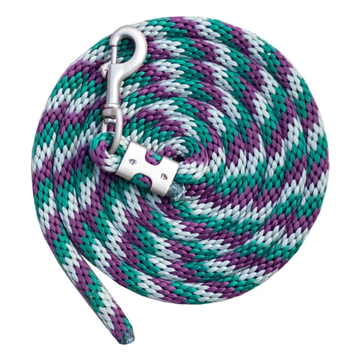 10' Poly Tri-Colored Lead Rope Imperial Jade