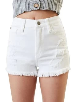 High Rise Shorts - White