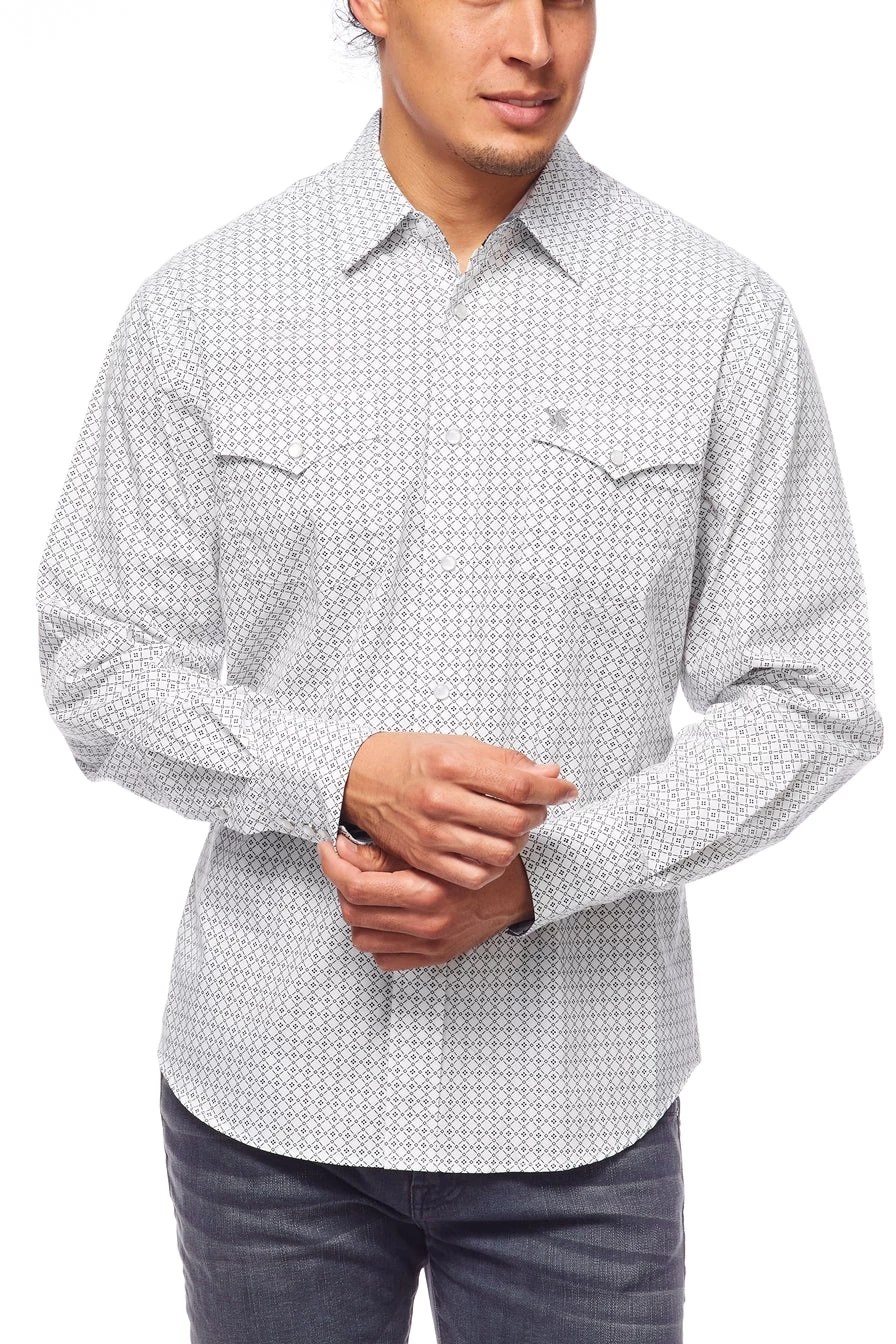 Rodeo Clothing Long Sleeve All Over Print - White/Grey - Image 2